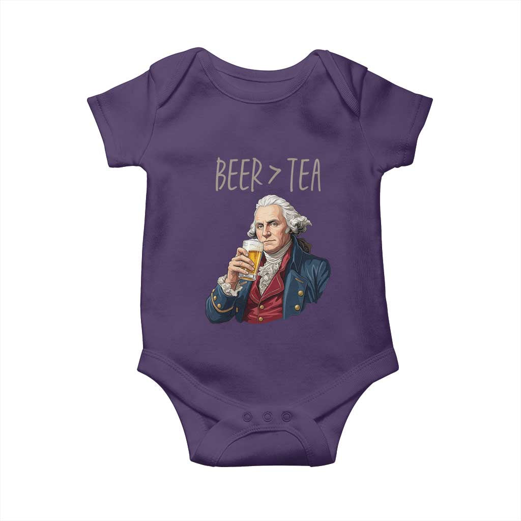 Beer Greater Than Tea Funny Founding Fathers Baby Onesie American History Drinking Boston Tea Party Sarcasm