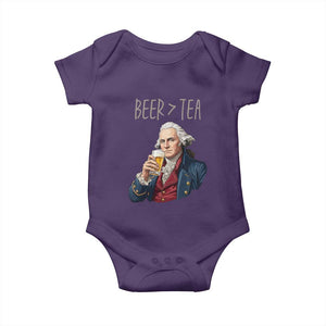 Beer Greater Than Tea Funny Founding Fathers Baby Onesie American History Drinking Boston Tea Party Sarcasm