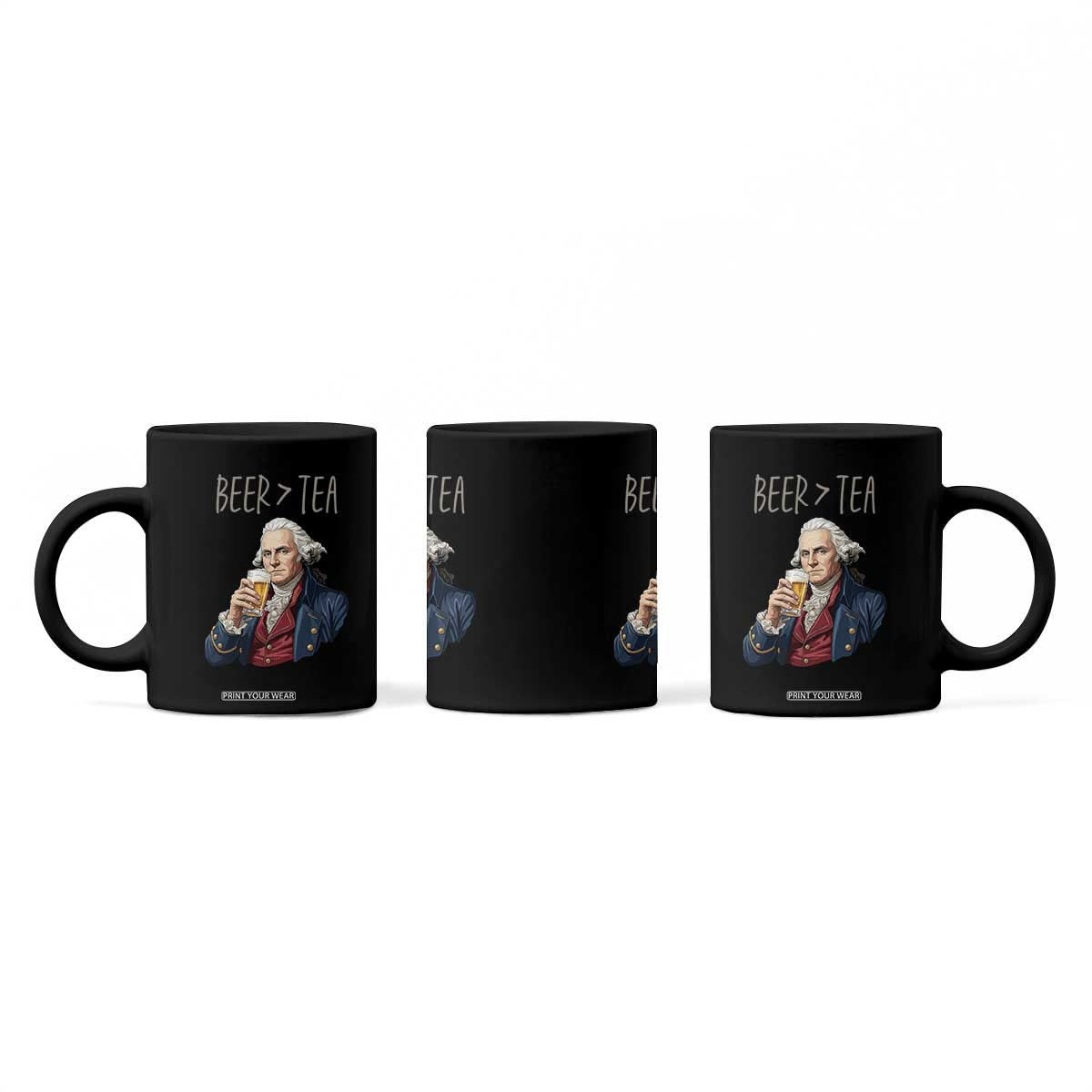 Beer Greater Than Tea Funny Founding Fathers Coffee Mug American History Drinking Boston Tea Party Sarcasm