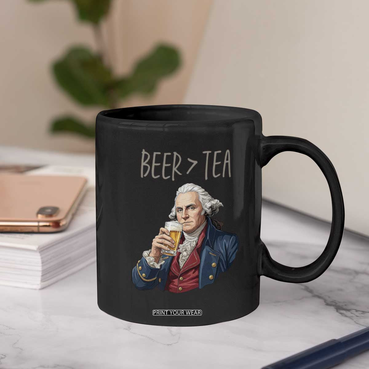 Beer Greater Than Tea Funny Founding Fathers Coffee Mug American History Drinking Boston Tea Party Sarcasm