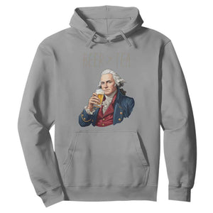 Beer Greater Than Tea Funny Founding Fathers Hoodie American History Drinking Boston Tea Party Sarcasm
