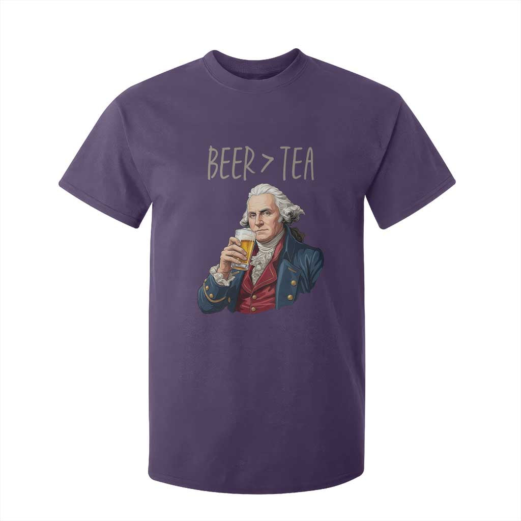 Beer Greater Than Tea Funny Founding Fathers T Shirt For Kid American History Drinking Boston Tea Party Sarcasm