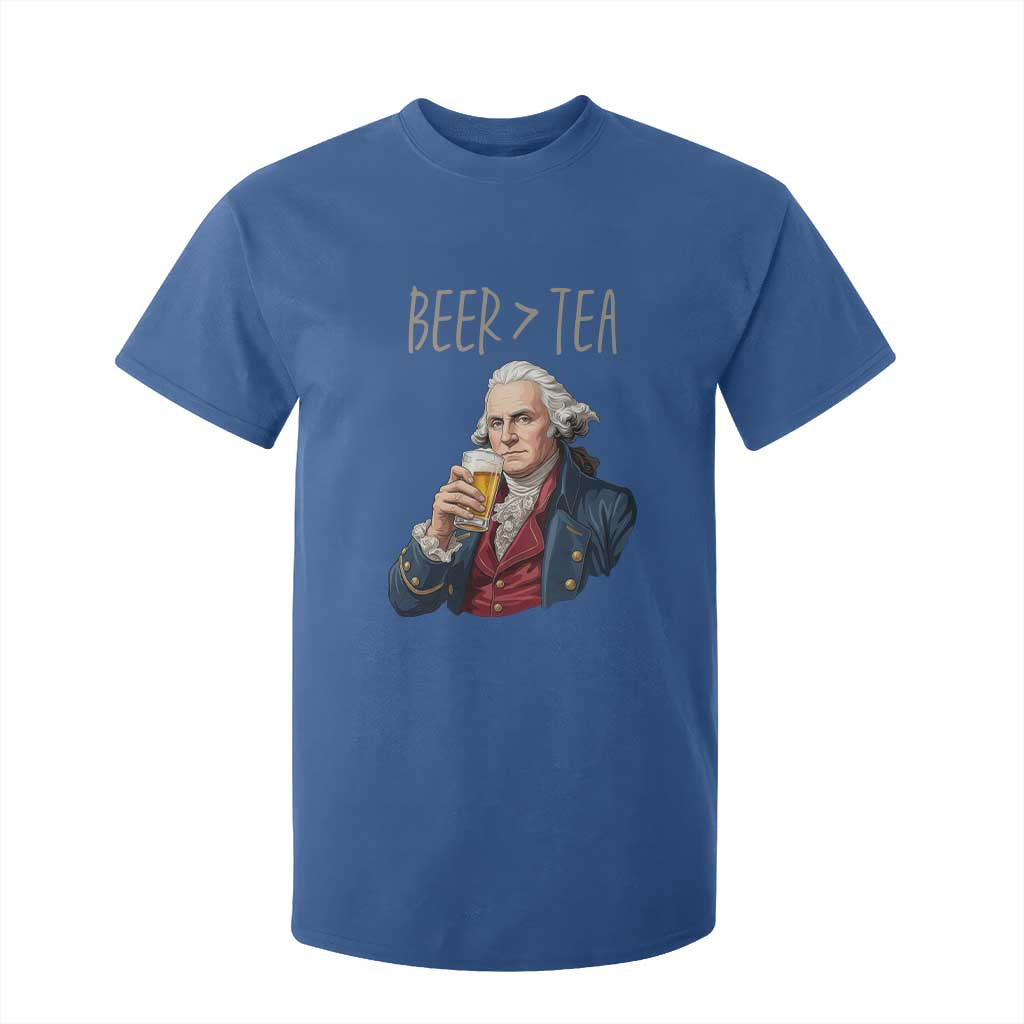 Beer Greater Than Tea Funny Founding Fathers T Shirt For Kid American History Drinking Boston Tea Party Sarcasm