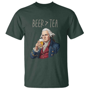 Beer Greater Than Tea Funny Founding Fathers T Shirt American History Drinking Boston Tea Party Sarcasm
