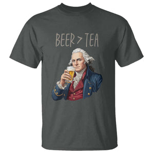 Beer Greater Than Tea Funny Founding Fathers T Shirt American History Drinking Boston Tea Party Sarcasm