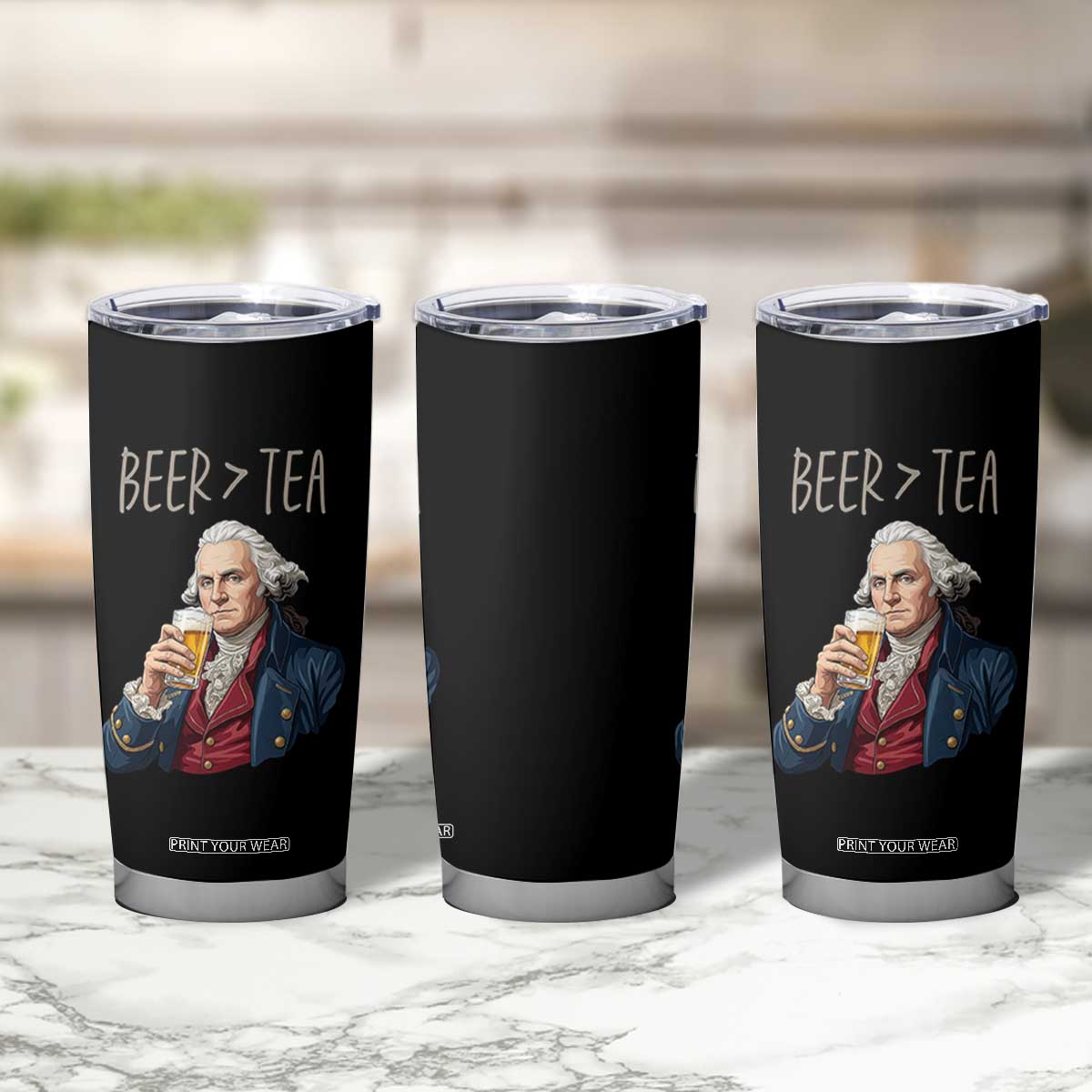 Beer Greater Than Tea Funny Founding Fathers Tumbler Cup American History Drinking Boston Tea Party Sarcasm