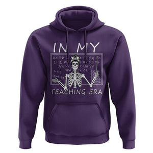 Funny Skeleton Teacher Hoodie In My Teaching Era Back To School TS02 Purple Print Your Wear