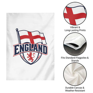 England Patriotic Crest St George Cross Flag Graphic Garden Flag English Lion Crest Heritage Pride Souvenir TS02 Print Your Wear