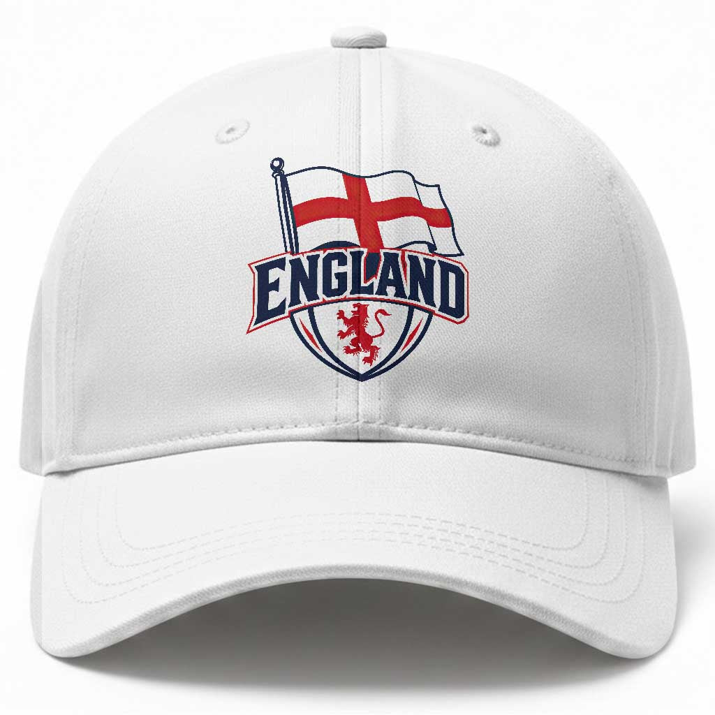 England Patriotic Crest St George Cross Flag Graphic Baseball Cap English Lion Crest Heritage Pride Souvenir TS02 Print Your Wear