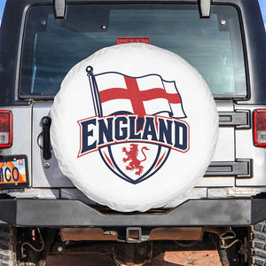 England Patriotic Crest St George Cross Flag Graphic Spare Tire Cover English Lion Crest Heritage Pride Souvenir TS02 No hole White Print Your Wear