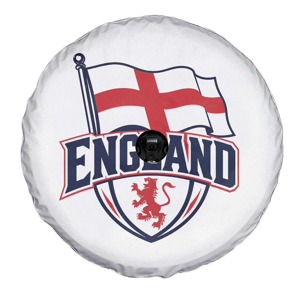 England Patriotic Crest St George Cross Flag Graphic Spare Tire Cover English Lion Crest Heritage Pride Souvenir TS02 Print Your Wear