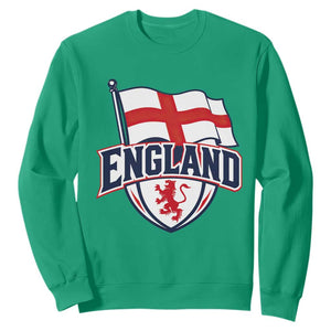 England Patriotic Crest St George Cross Flag Graphic Sweatshirt English Lion Crest Heritage Pride Souvenir TS02 Irish Green Print Your Wear