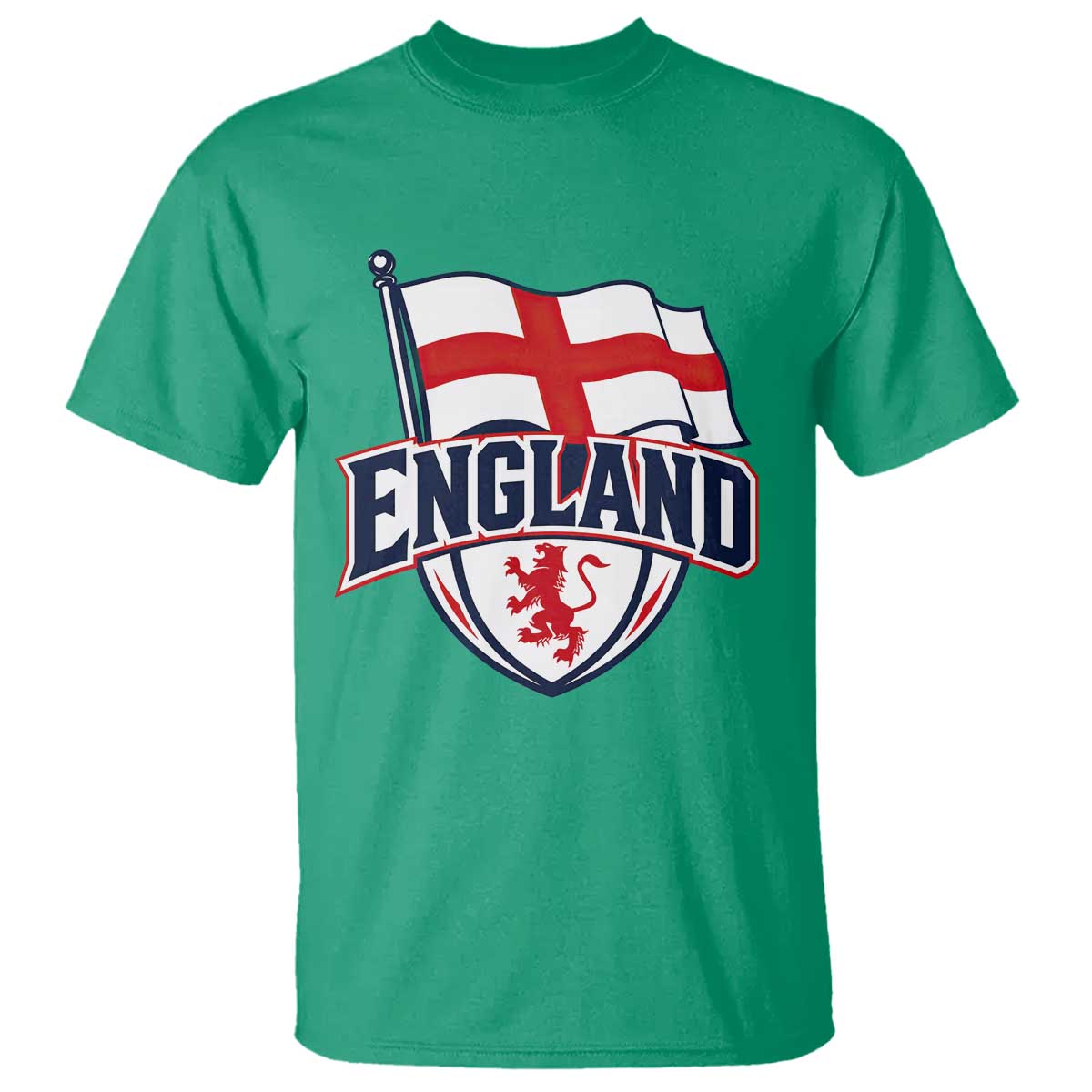 England Patriotic Crest St George Cross Flag Graphic T Shirt English Lion Crest Heritage Pride Souvenir TS02 Irish Green Print Your Wear