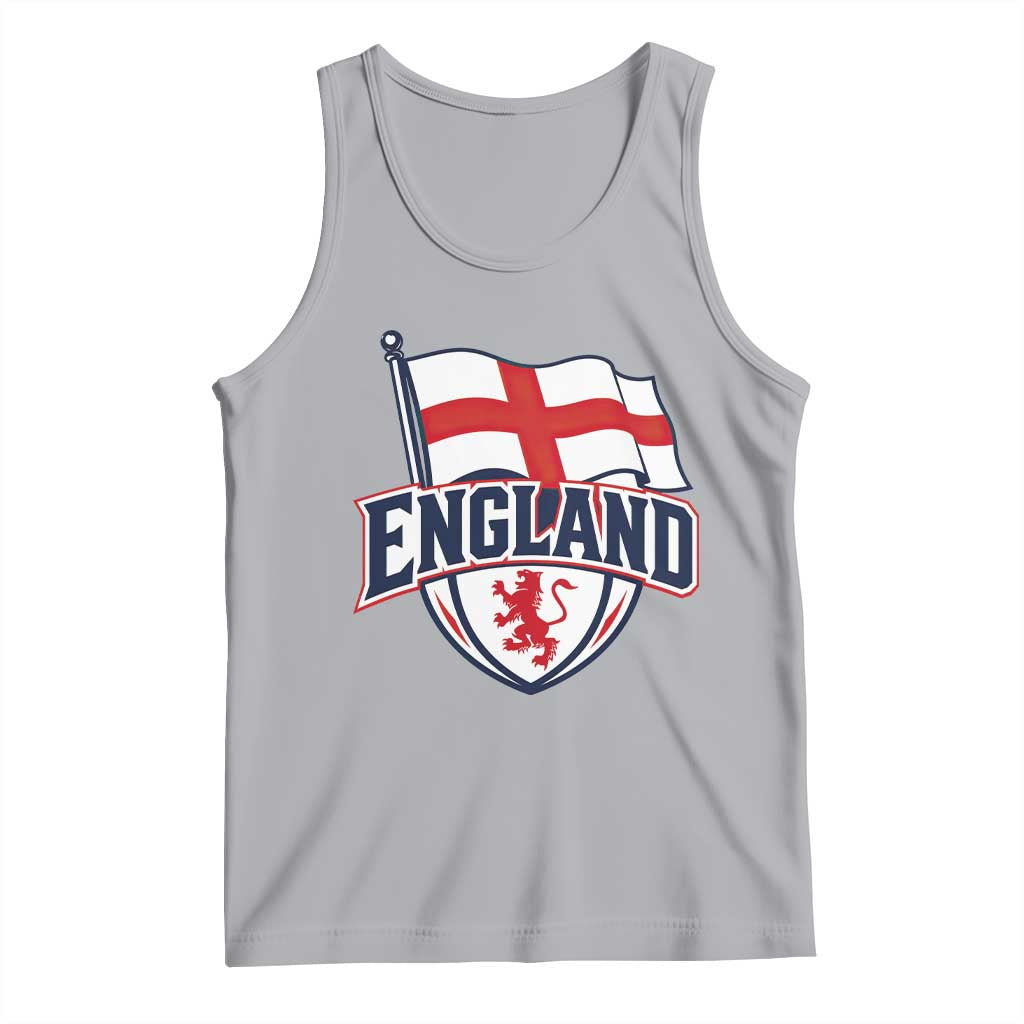 England Patriotic Crest St George Cross Flag Graphic Tank Top English Lion Crest Heritage Pride Souvenir TS02 Athletic Heather Print Your Wear