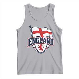 England Patriotic Crest St George Cross Flag Graphic Tank Top English Lion Crest Heritage Pride Souvenir TS02 Athletic Heather Print Your Wear