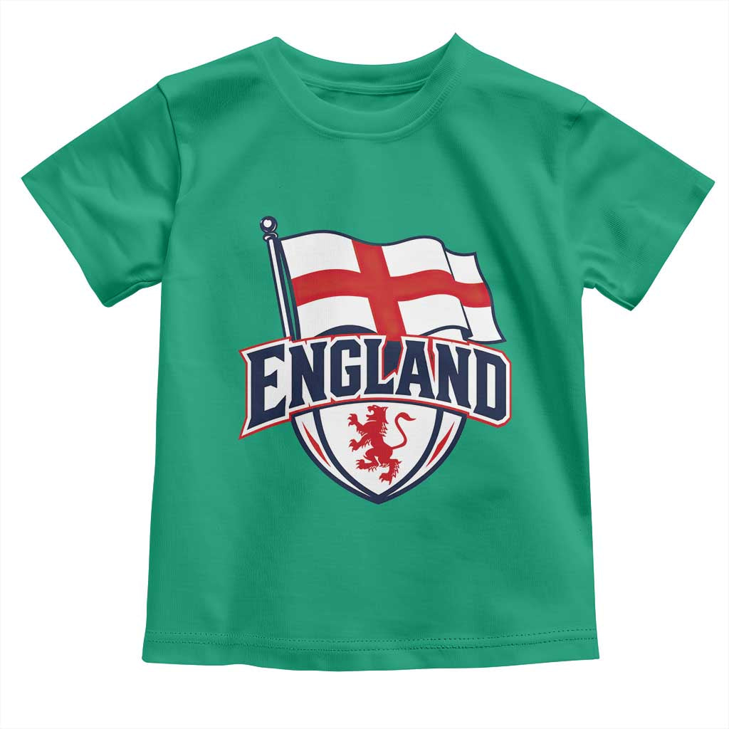 England Patriotic Crest St George Cross Flag Graphic Toddler T Shirt English Lion Crest Heritage Pride Souvenir TS02 Irish Green Print Your Wear