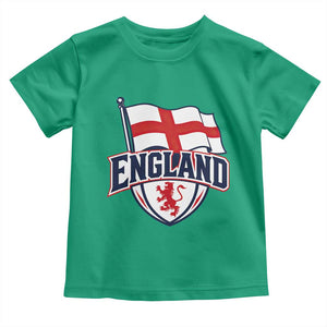 England Patriotic Crest St George Cross Flag Graphic Toddler T Shirt English Lion Crest Heritage Pride Souvenir TS02 Irish Green Print Your Wear