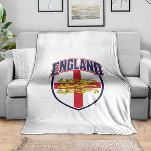 England Flag Lion Crest St George Cross Shield Crest Throw Blanket Vintage Patriotic English Sport Fan Graphic TS02 Print Your Wear