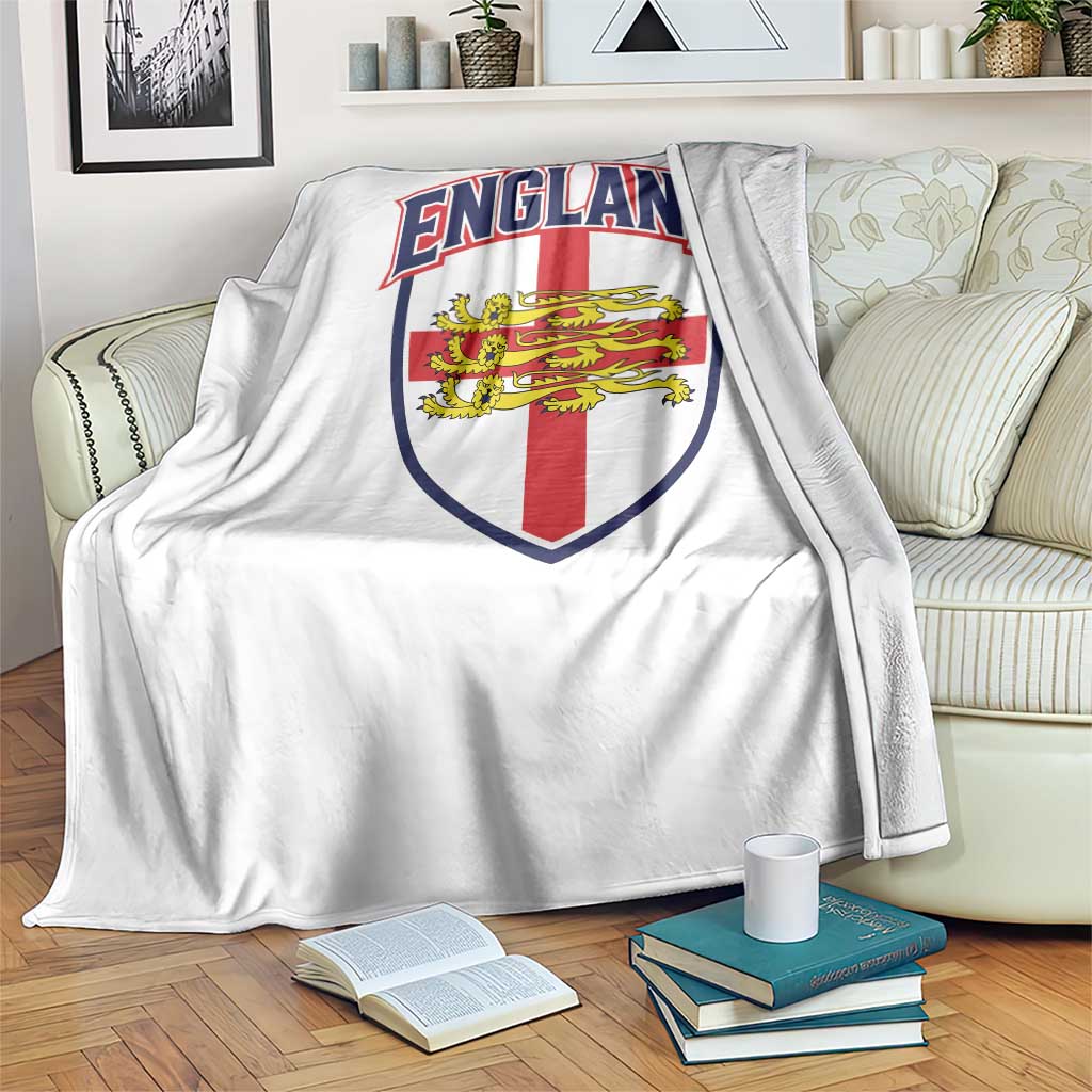 England Flag Lion Crest St George Cross Shield Crest Throw Blanket Vintage Patriotic English Sport Fan Graphic TS02 Print Your Wear