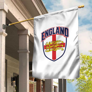 England Flag Lion Crest St George Cross Shield Crest Garden Flag Vintage Patriotic English Sport Fan Graphic TS02 Print Your Wear