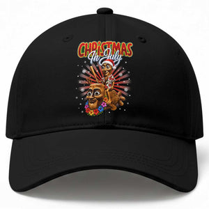 Christmas In July Tung Tung Tung TTT Sahur Cursed Meme Baseball Cap Funny Ironic Tropical Summer Hawaiian Holiday Surreal