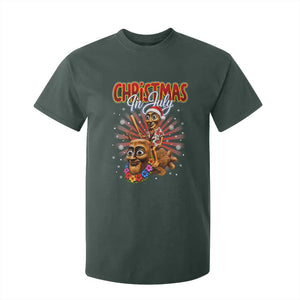 Christmas In July Tung Tung Tung TTT Sahur Cursed Meme T Shirt For Kid Funny Ironic Tropical Summer Hawaiian Holiday Surreal