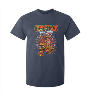 Christmas In July Tung Tung Tung TTT Sahur Cursed Meme T Shirt For Kid Funny Ironic Tropical Summer Hawaiian Holiday Surreal
