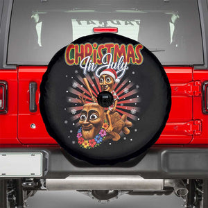 Christmas In July Tung Tung Tung TTT Sahur Cursed Meme Spare Tire Cover Funny Ironic Tropical Summer Hawaiian Holiday Surreal