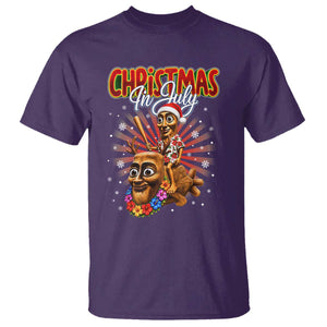Christmas In July Tung Tung Tung TTT Sahur Cursed Meme T Shirt Funny Ironic Tropical Summer Hawaiian Holiday Surreal