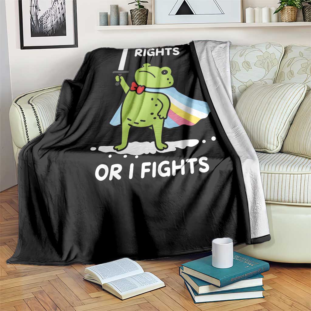 Funny Frog Disability Pride Flag Warrior Throw Blanket Disability Rights Or I Fights
