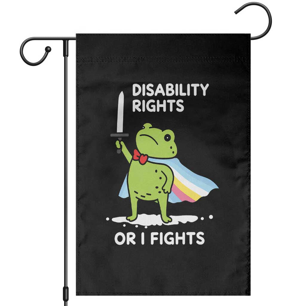 Funny Frog Disability Pride Flag Warrior Garden Flag Disability Rights Or I Fights TS02 Black Print Your Wear
