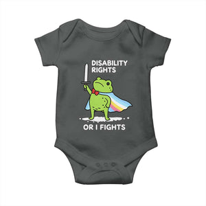 Funny Frog Disability Pride Flag Warrior Baby Onesie Disability Rights Or I Fights
