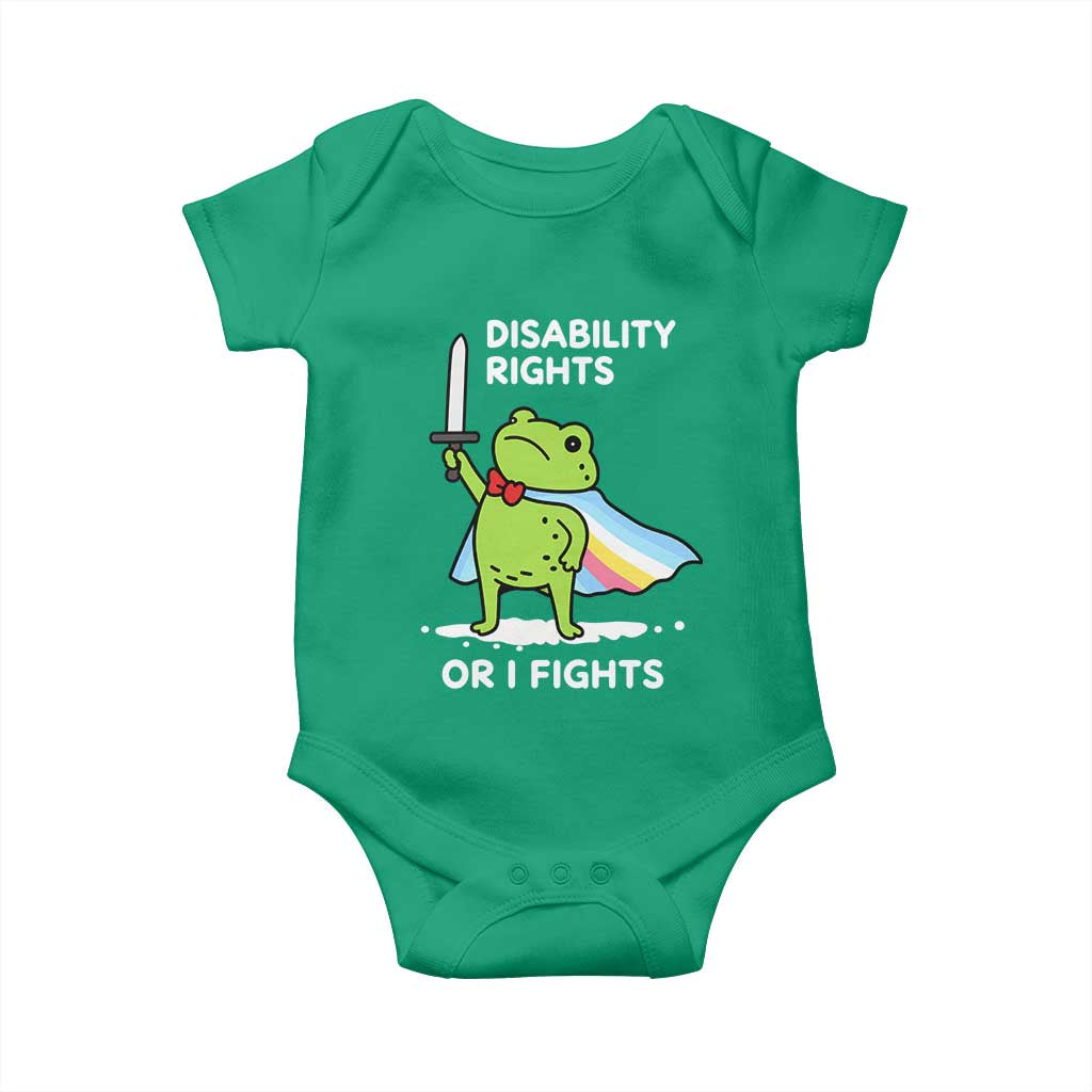 Funny Frog Disability Pride Flag Warrior Baby Onesie Disability Rights Or I Fights