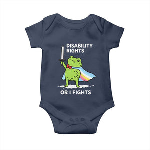 Funny Frog Disability Pride Flag Warrior Baby Onesie Disability Rights Or I Fights