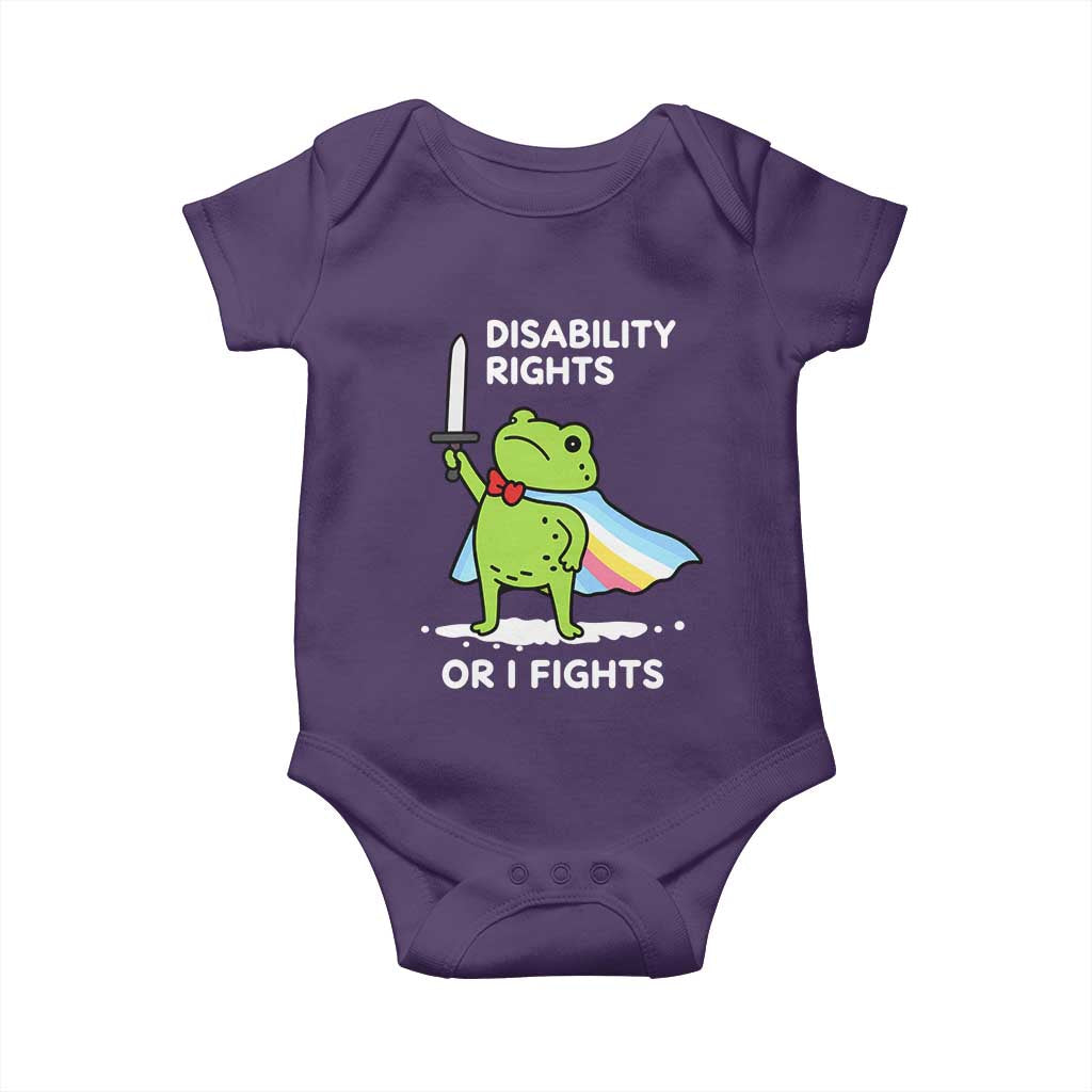 Funny Frog Disability Pride Flag Warrior Baby Onesie Disability Rights Or I Fights