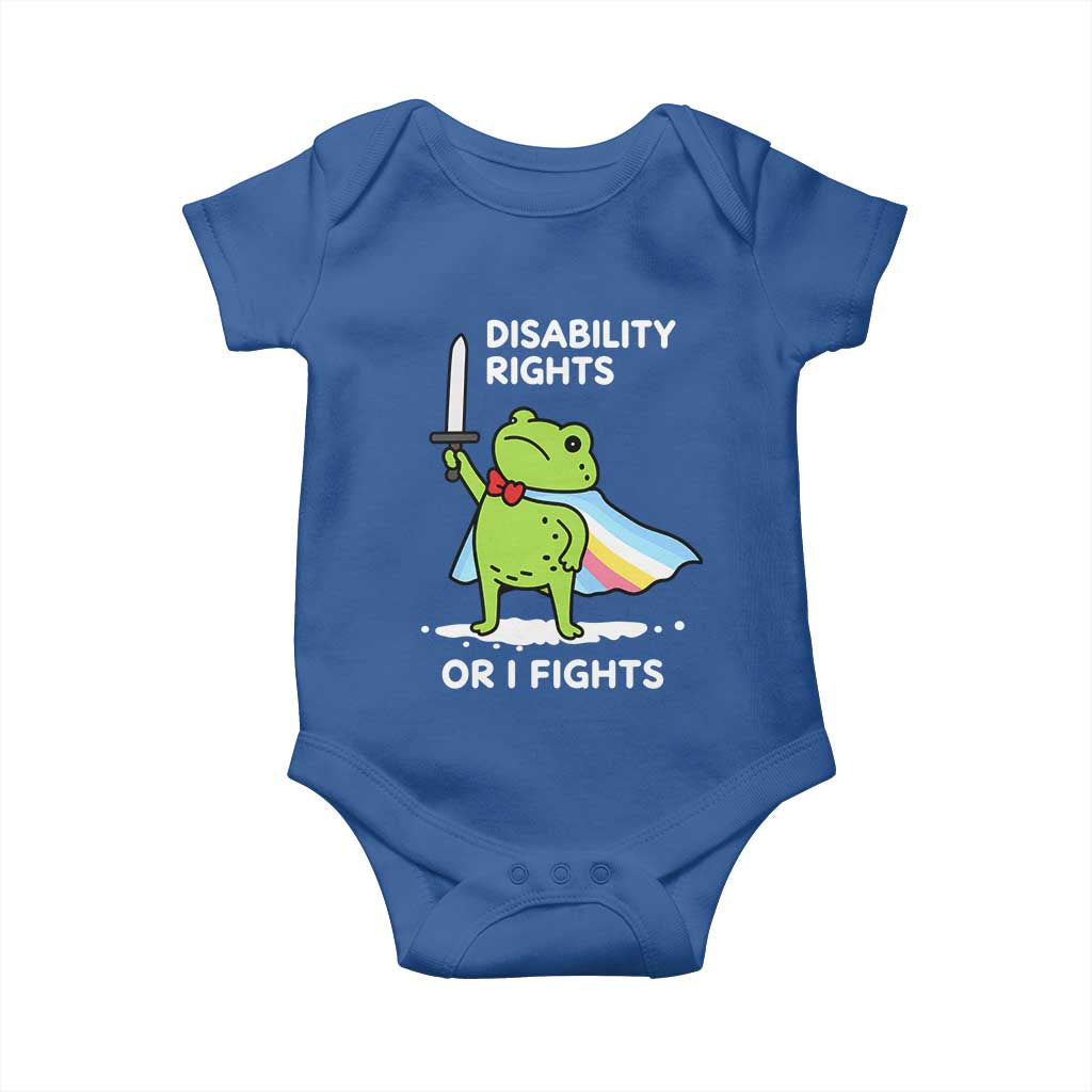 Funny Frog Disability Pride Flag Warrior Baby Onesie Disability Rights Or I Fights