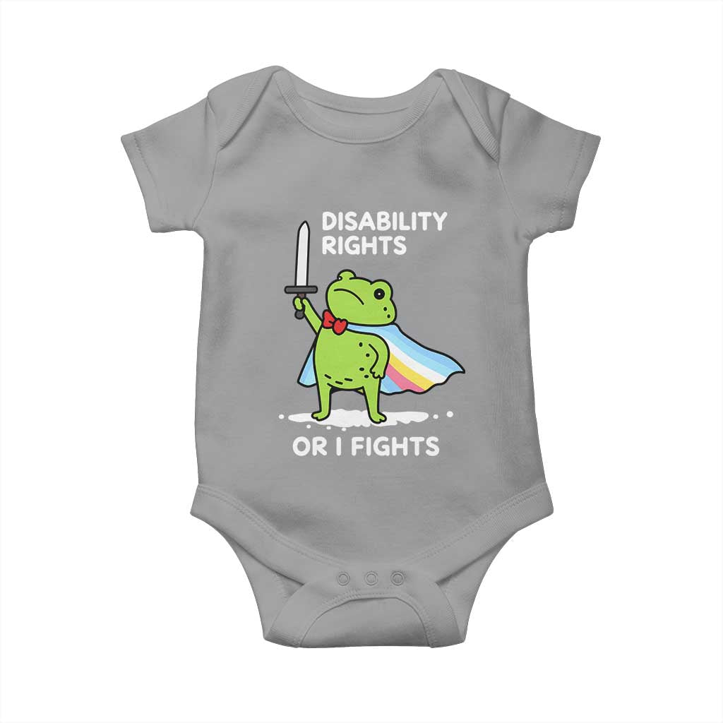 Funny Frog Disability Pride Flag Warrior Baby Onesie Disability Rights Or I Fights