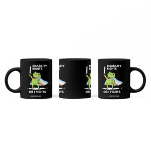 Funny Frog Disability Pride Flag Warrior Coffee Mug Disability Rights Or I Fights