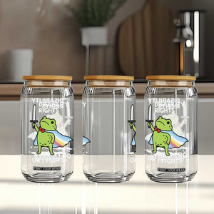 Funny Frog Disability Pride Flag Warrior Glass Can Disability Rights Or I Fights