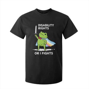 Funny Frog Disability Pride Flag Warrior T Shirt For Kid Disability Rights Or I Fights