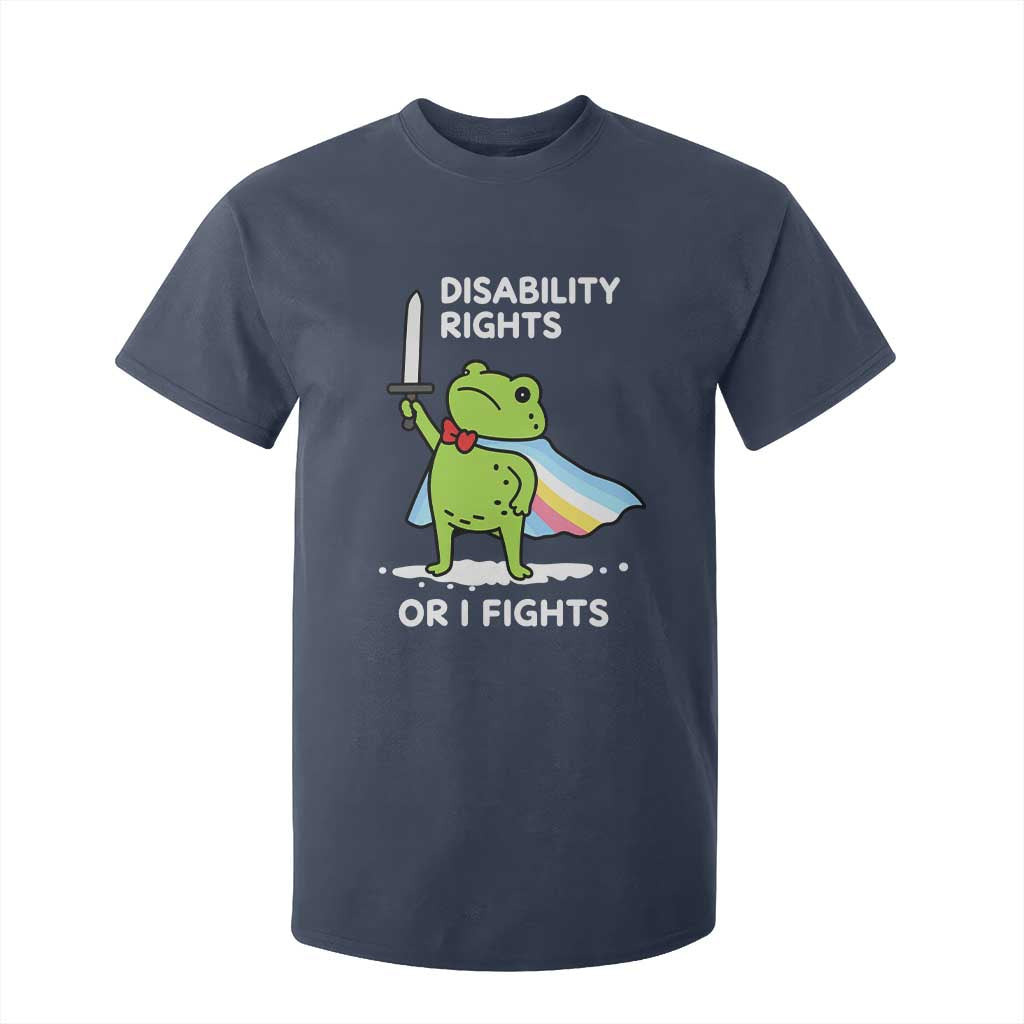 Funny Frog Disability Pride Flag Warrior T Shirt For Kid Disability Rights Or I Fights