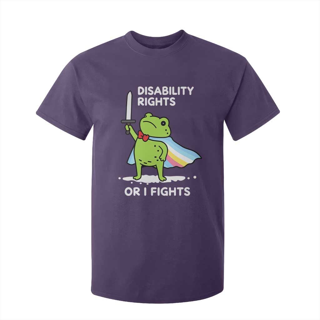 Funny Frog Disability Pride Flag Warrior T Shirt For Kid Disability Rights Or I Fights