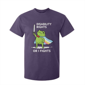 Funny Frog Disability Pride Flag Warrior T Shirt For Kid Disability Rights Or I Fights
