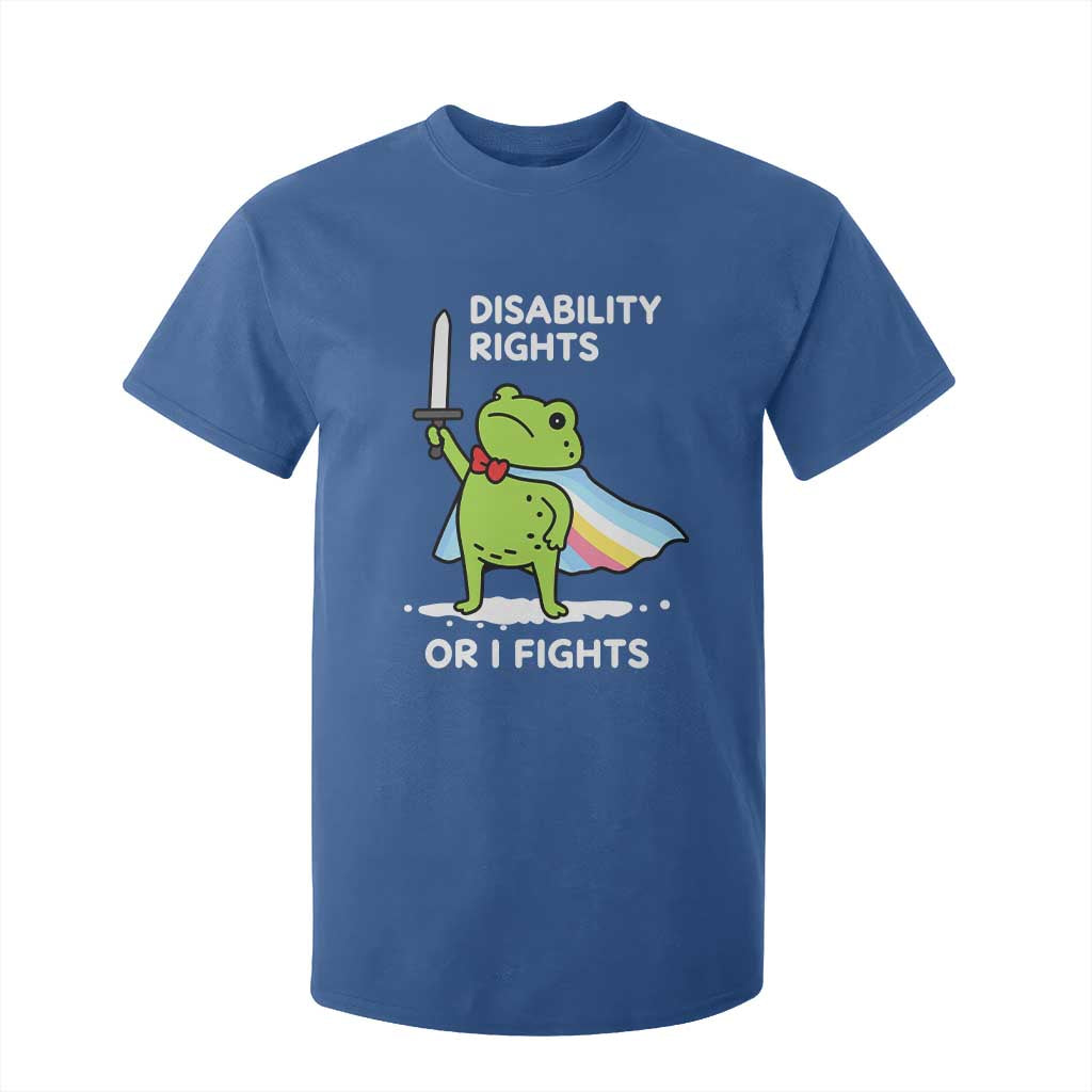 Funny Frog Disability Pride Flag Warrior T Shirt For Kid Disability Rights Or I Fights