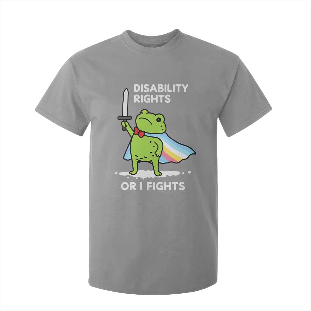Funny Frog Disability Pride Flag Warrior T Shirt For Kid Disability Rights Or I Fights