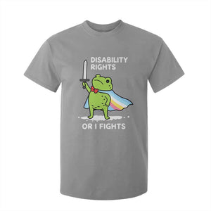 Funny Frog Disability Pride Flag Warrior T Shirt For Kid Disability Rights Or I Fights