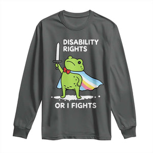 Funny Frog Disability Pride Flag Warrior Long Sleeve Shirt Disability Rights Or I Fights