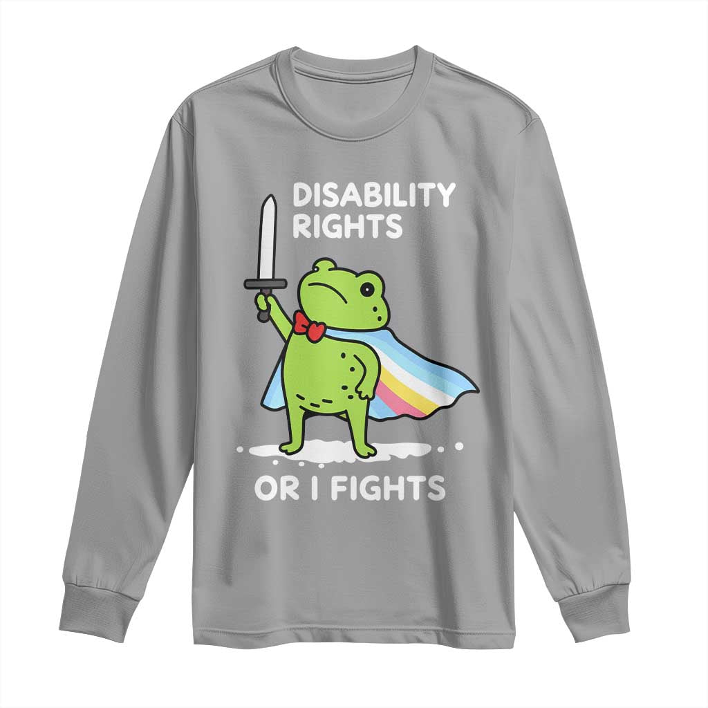 Funny Frog Disability Pride Flag Warrior Long Sleeve Shirt Disability Rights Or I Fights