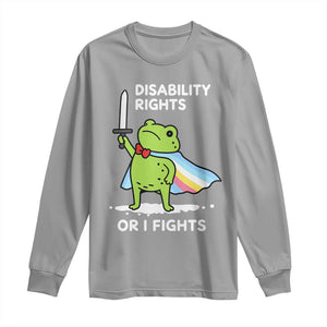 Funny Frog Disability Pride Flag Warrior Long Sleeve Shirt Disability Rights Or I Fights