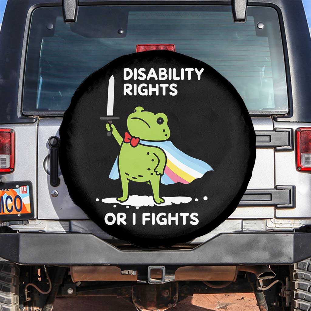 Funny Frog Disability Pride Flag Warrior Spare Tire Cover Disability Rights Or I Fights